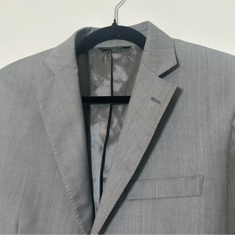 Saks‎ 5th Ave Black * Ermenegildo Zegna Wool Silk Sport Coat Blazer Sz 38 Office